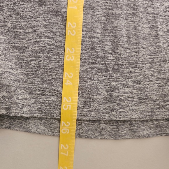 ATHLETA L Pacifica Illume UPF Fitted Tank Top Grey Heather Zip Neck NWT Athletic - Picture 7 of 7